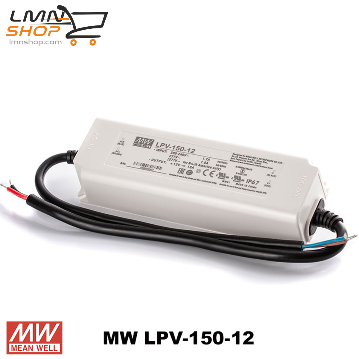 Mean Well LPV-150-12 Netzteil 120W 12V 10A IP67 Schaltnetzteil CV -  Parcolux - LED Leuchtmittel Onlineshop